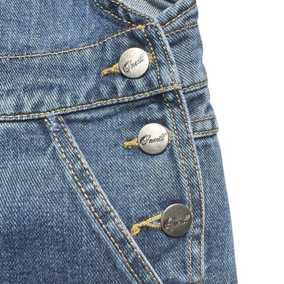 O’neill | Junior | Vintage Distressed Medium Wash Classic Denim Overalls | Sz 9 - Picture 12 of 14